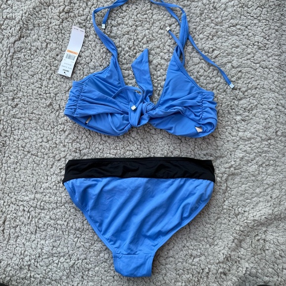 NWT DKNY Blue Halter Bikini Set - Picture 2 of 4